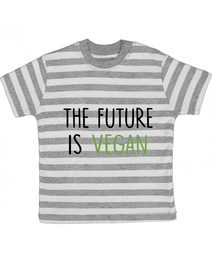 Camiseta Bebé a Rayas The future is vegan por Bichette