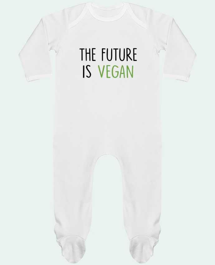 Baby Sleeper long sleeves Contrast The future is vegan by Bichette
