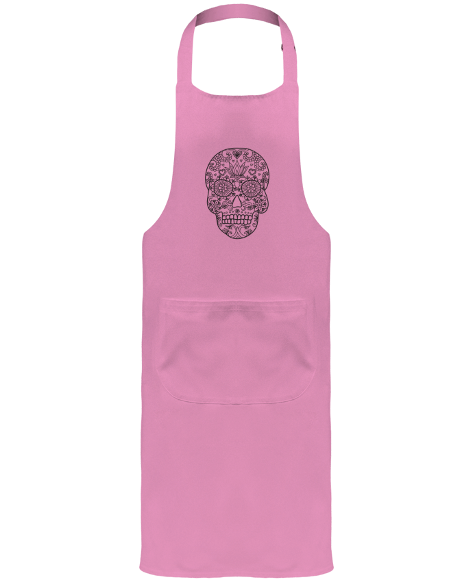 Garden or Sommelier Apron with Pocket Skull by Bichette