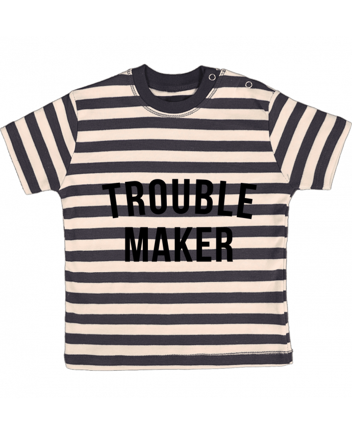 T-shirt baby with stripes Trouble maker by Bichette