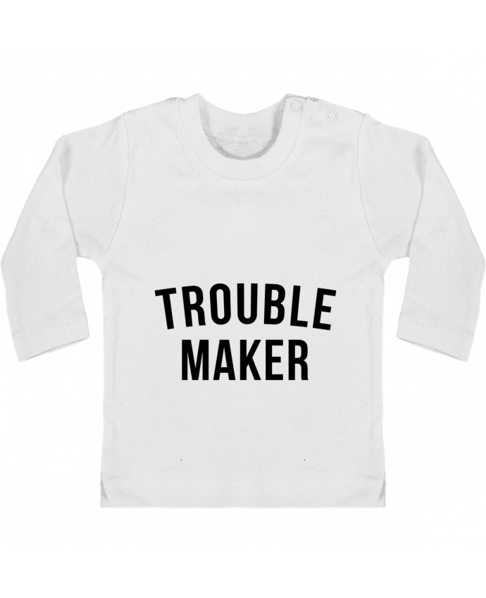 Baby T-shirt with press-studs long sleeve Trouble maker manches longues du designer Bichette