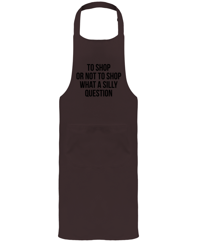 Garden or Sommelier Apron with Pocket To shop or not to shop what a silly question by Bichette