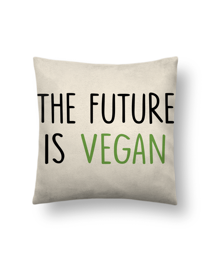 Coussin suédine The future is vegan par Bichette