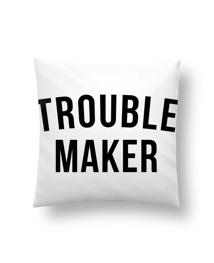 Cushion synthetic soft 45 x 45 cm Trouble maker by Bichette