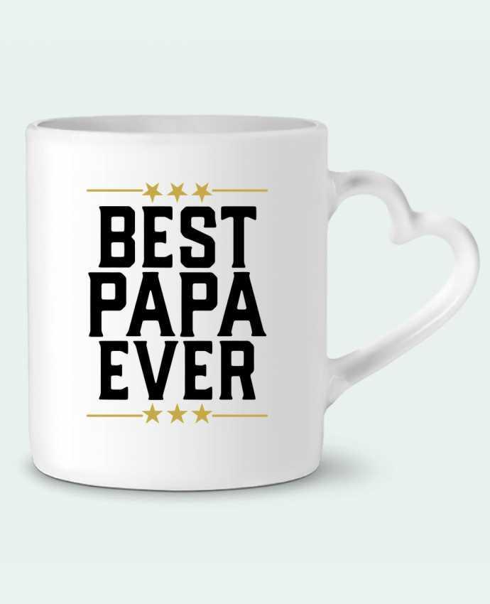 Mug coeur Best papa ever cadeau par Original t-shirt