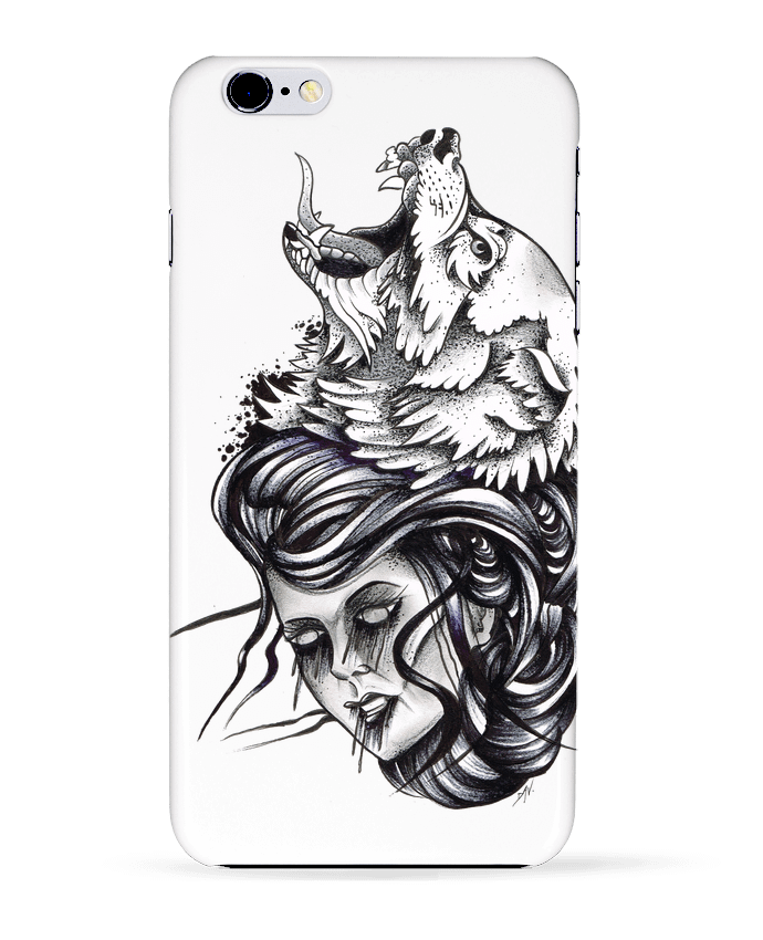 Case 3D iPhone 6+ Femme & Loup de david