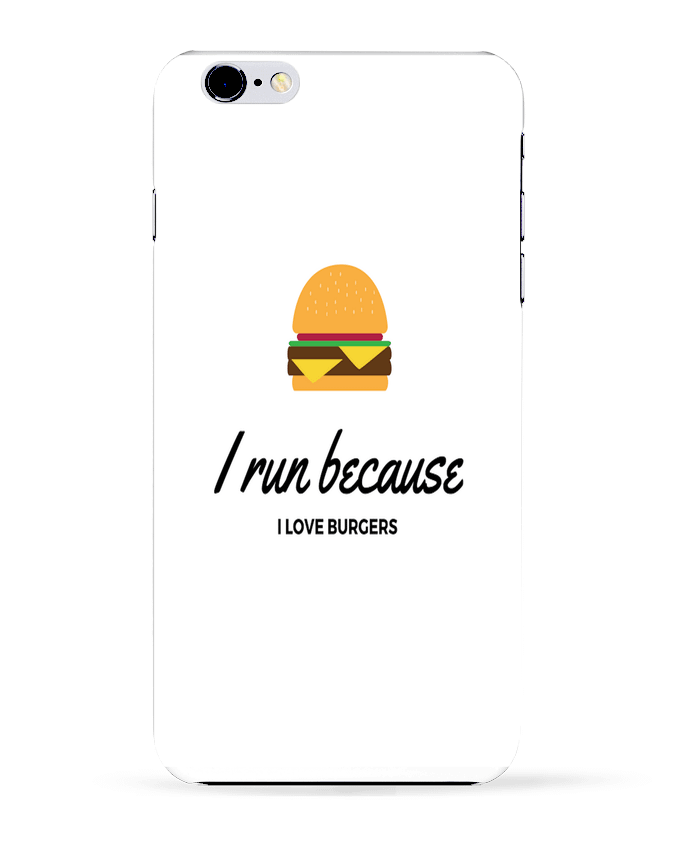 Carcasa Iphone 6+ I run because I love burgers de Dream & Inspire