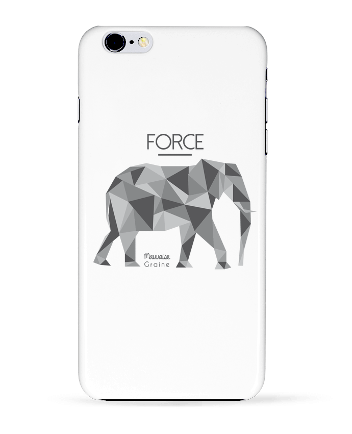 Case 3D iPhone 6+ Force elephant origami de Mauvaise Graine