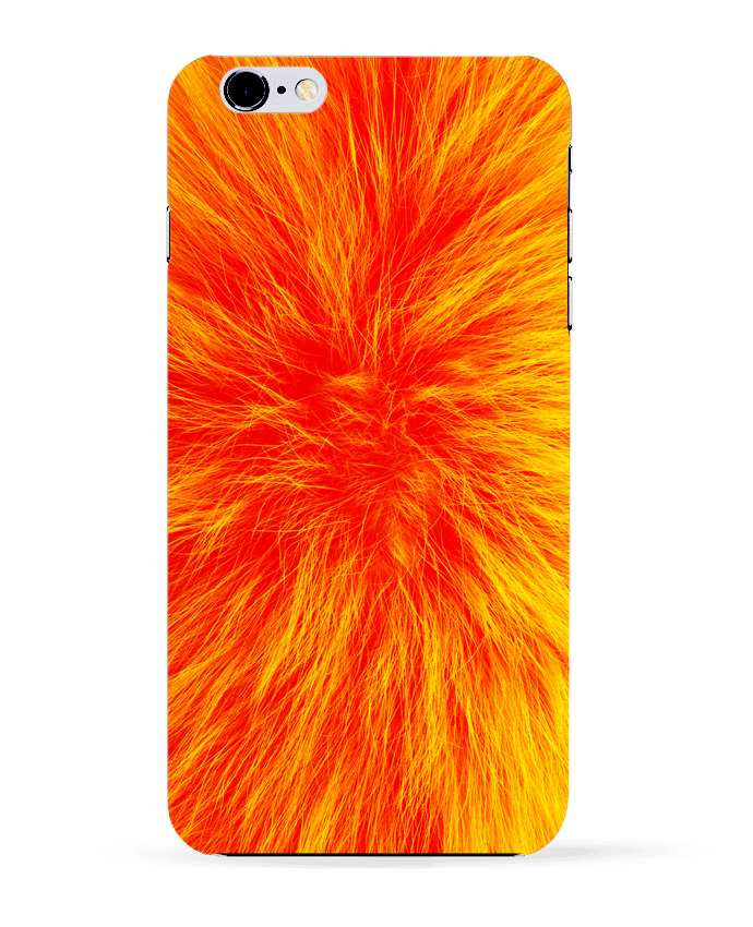 Case 3D iPhone 6+ Fourrure orange sanguine de Les Caprices de Filles