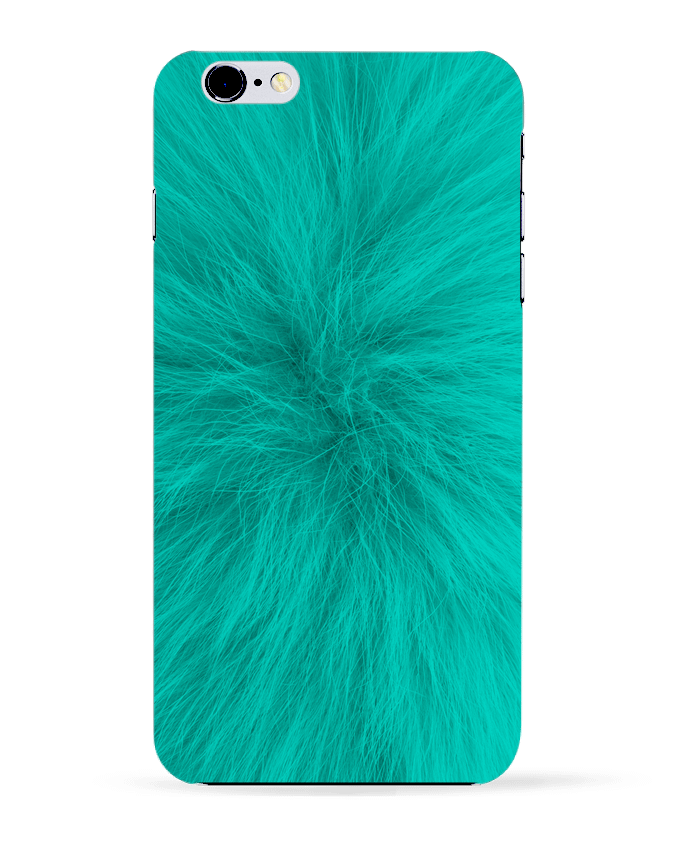 Case 3D iPhone 6+ Fourrure bleu lagon de Les Caprices de Filles