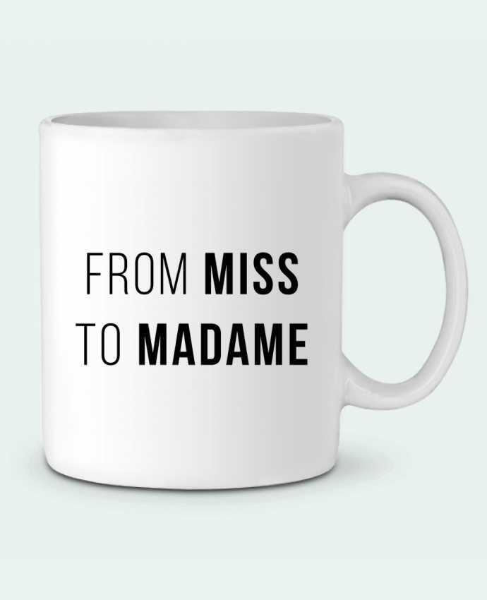 Taza Cerámica From Miss to Madam por Bichette