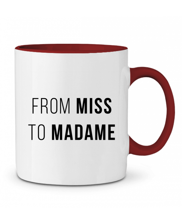 Mug bicolore From Miss to Madam Bichette