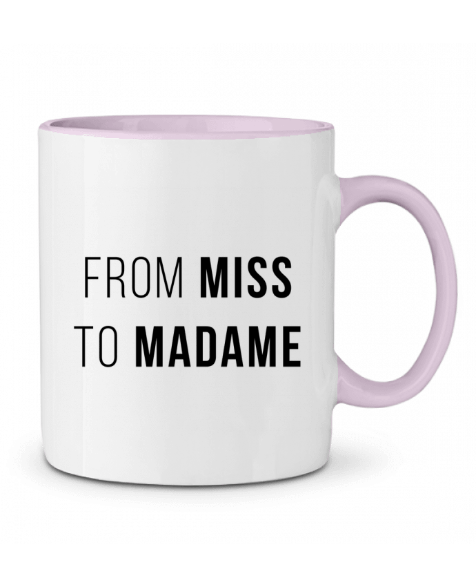 Mug bicolore From Miss to Madam Bichette