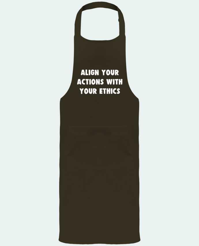 Garden or Sommelier Apron with Pocket Align your actions with your ethics by Bichette