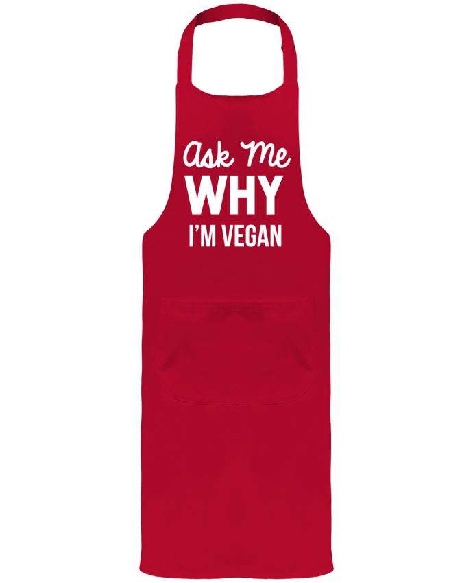 Garden or Sommelier Apron with Pocket Ask me why I'm vegan by Bichette