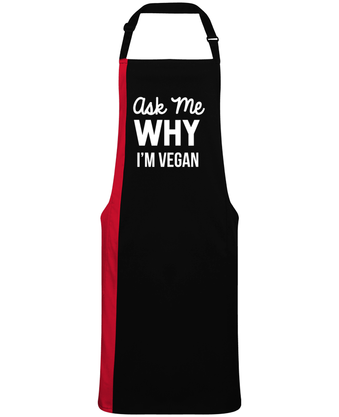 Tablier bicolore Ask me why I'm vegan par  Bichette