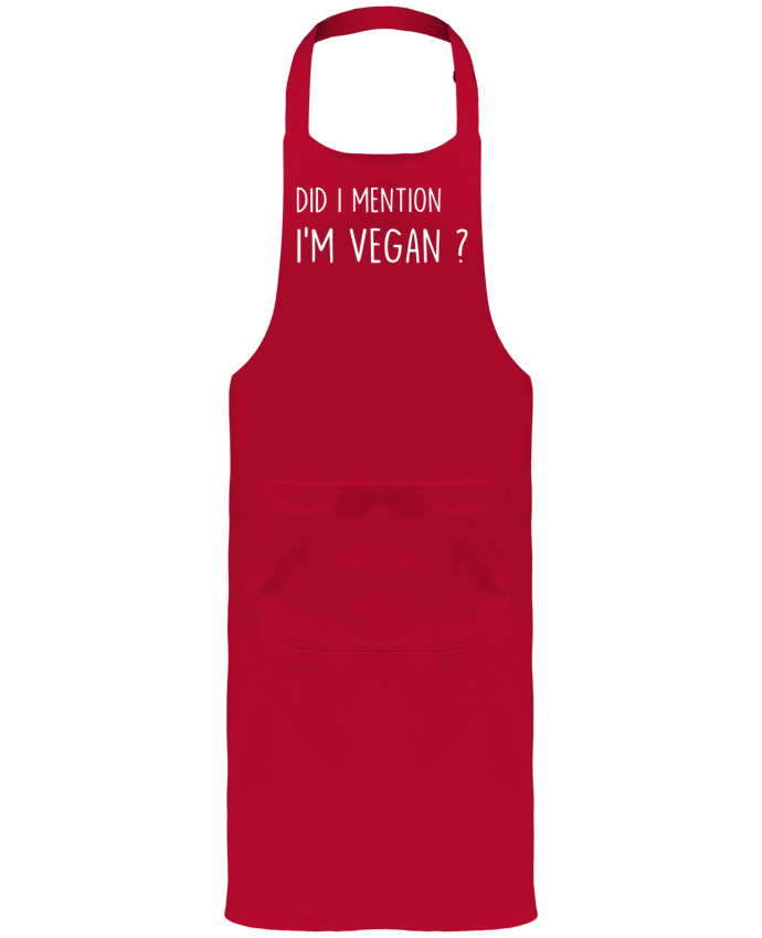 Garden or Sommelier Apron with Pocket Did I mention I'm vegan? by Bichette