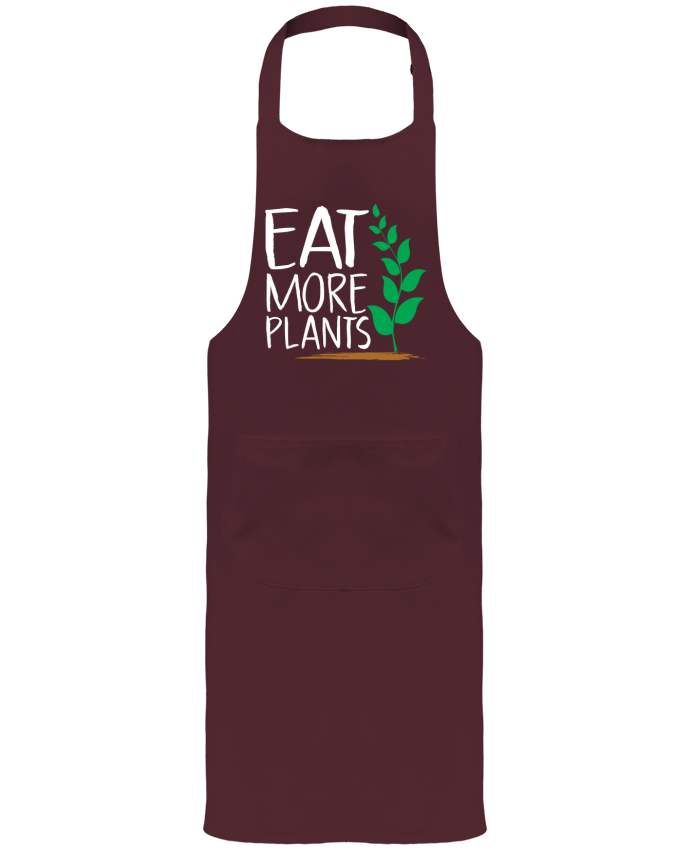 Tablier avec poches Eat more plants par Bichette