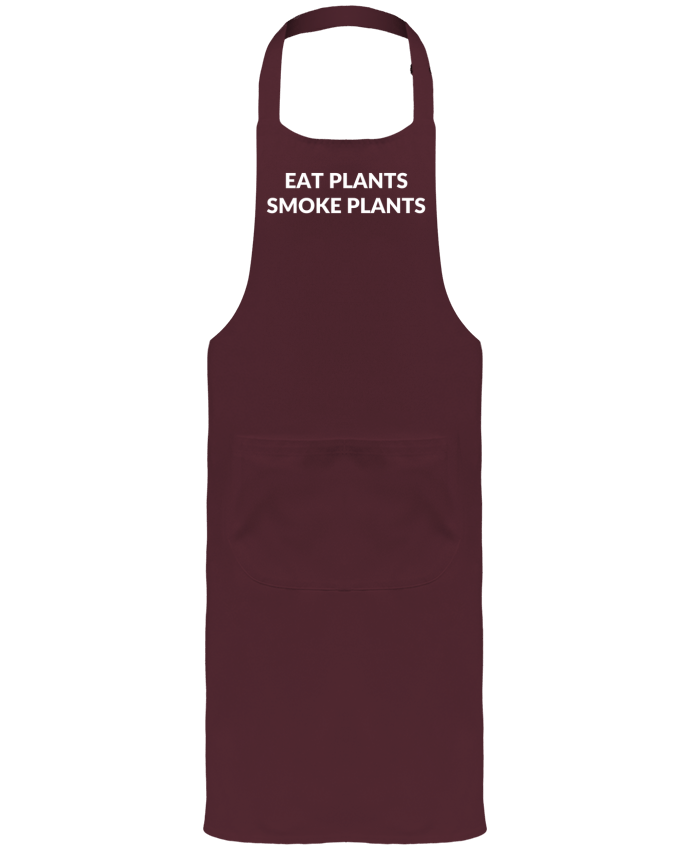 Tablier avec poches Eat plants smoke plants par Bichette