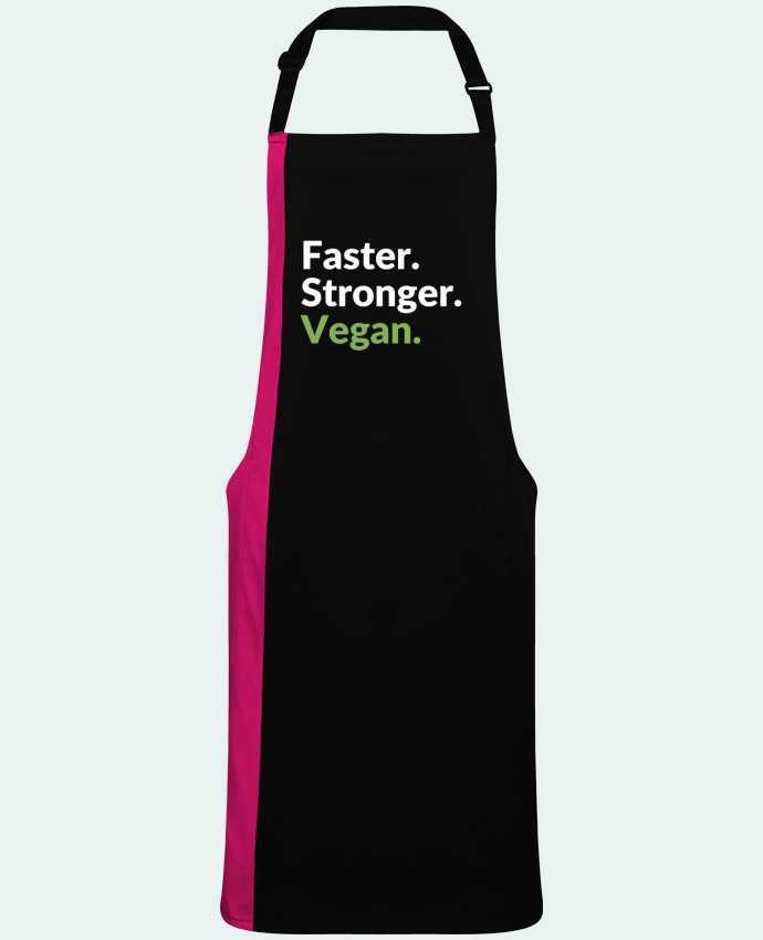 Tablier bicolore Faster. Stronger. Vegan. par  Bichette