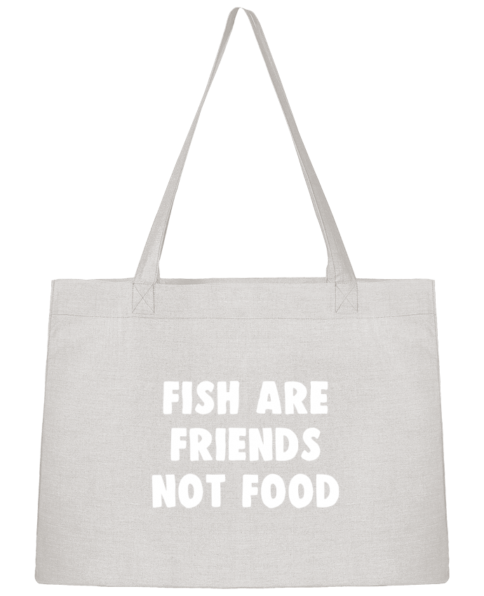 Shopping tote bag Stanley Stella Fish are firends not food by Bichette