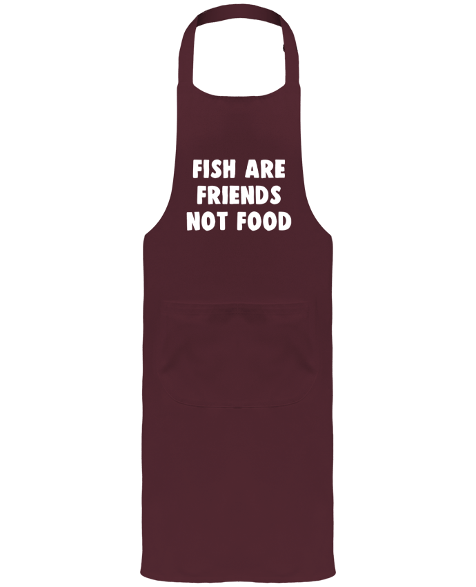 Tablier avec poches Fish are firends not food par Bichette
