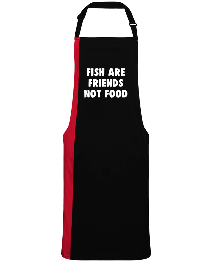 Tablier bicolore Fish are firends not food par  Bichette