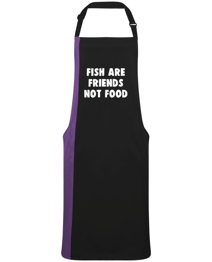 Tablier bicolore Fish are firends not food par  Bichette