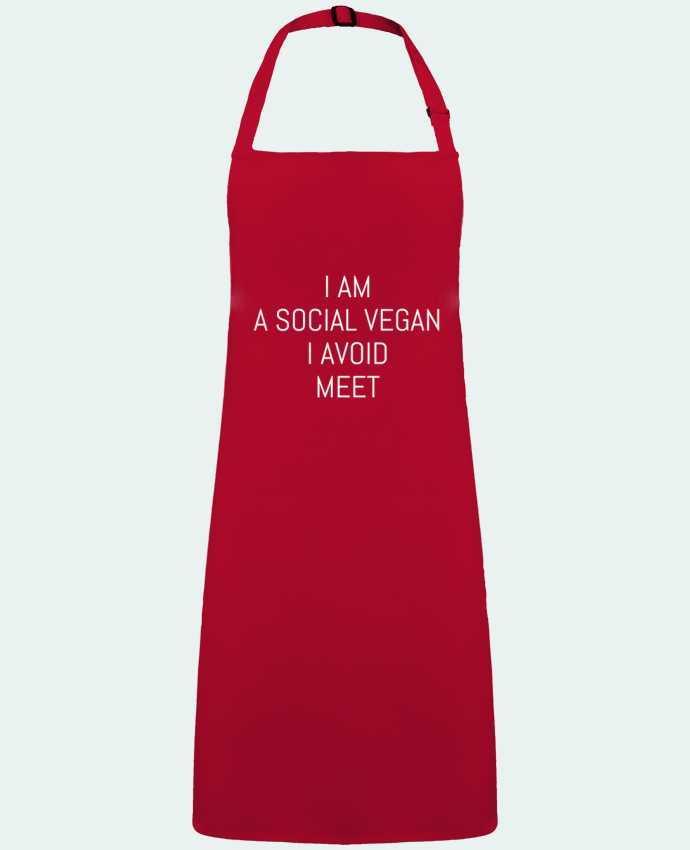 Apron no Pocket I am a social vegan I avoid meet by  Bichette