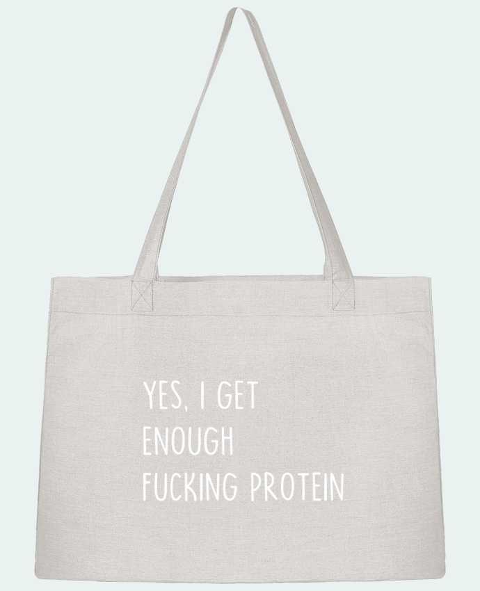Shopping tote bag Stanley Stella Yes, I get enough fucking protein by Bichette