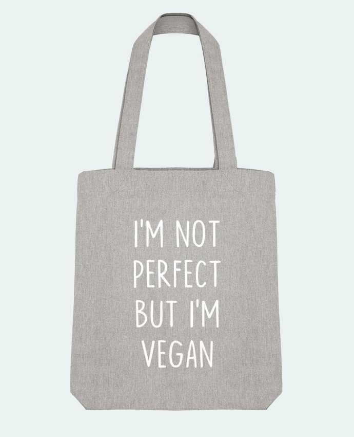 Tote Bag Stanley Stella I'm not perfect but I'm vegan by Bichette 