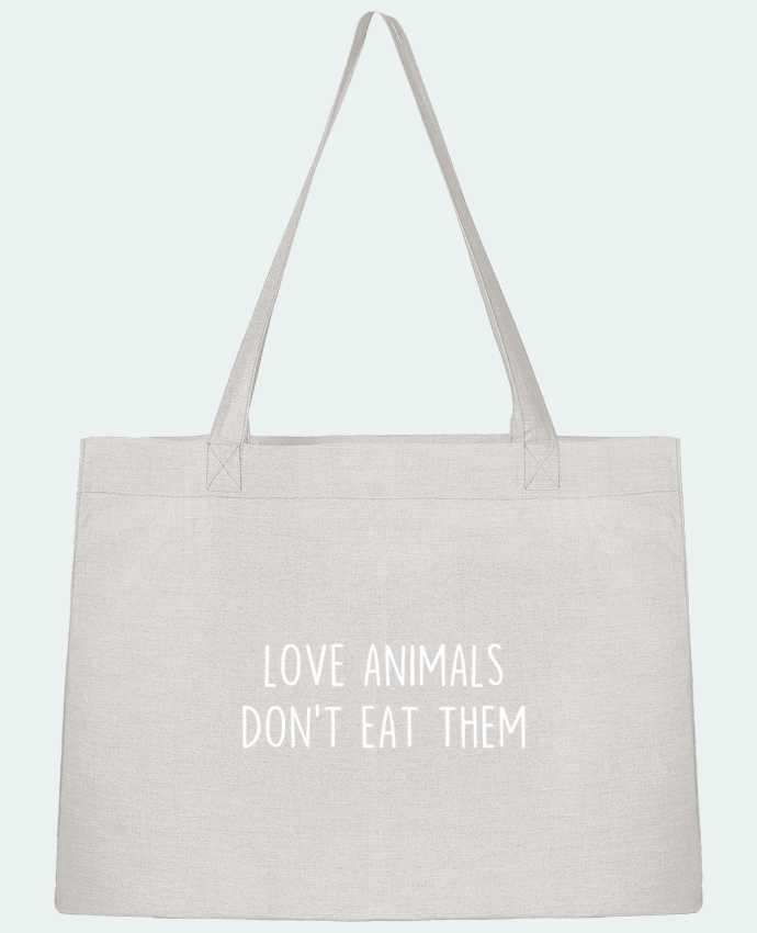 Sac Shopping Love animals don't eat them par Bichette
