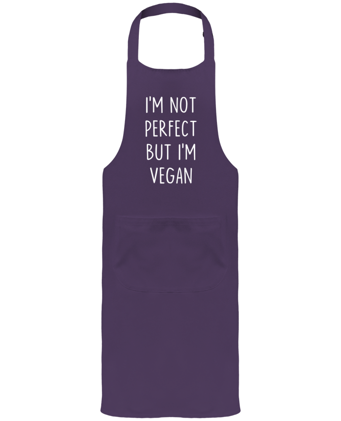 Garden or Sommelier Apron with Pocket I'm not perfect but I'm vegan by Bichette
