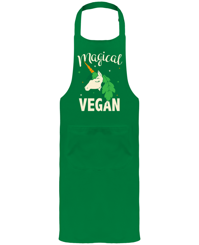 Garden or Sommelier Apron with Pocket Magical vegan by Bichette