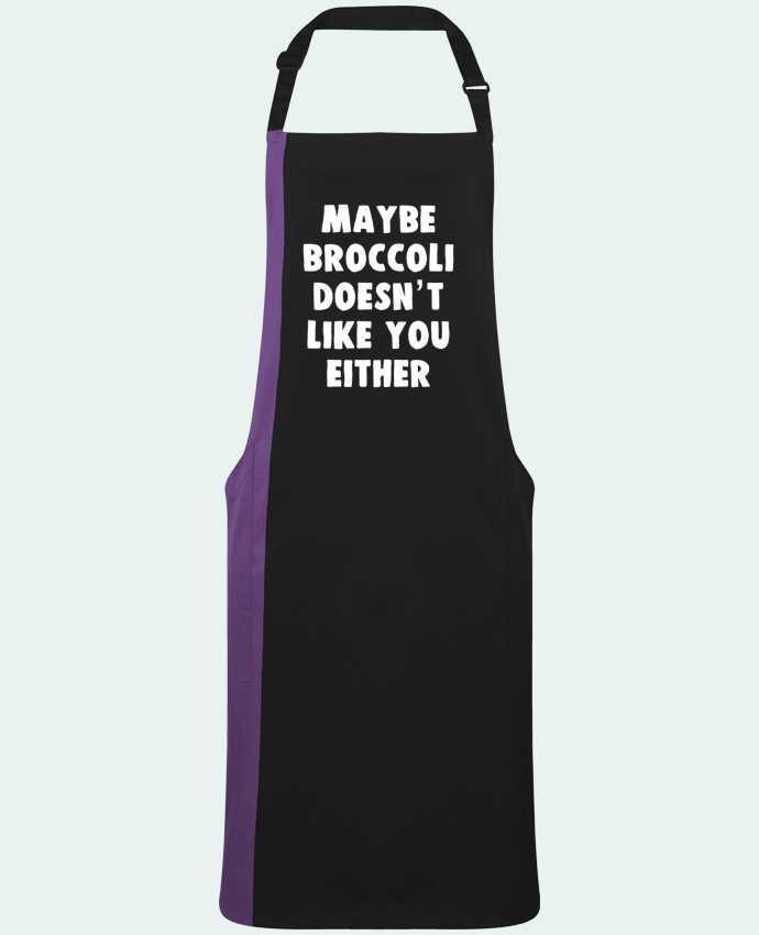 Two-tone long Apron Maybe broccoli doesn't like you either by  Bichette