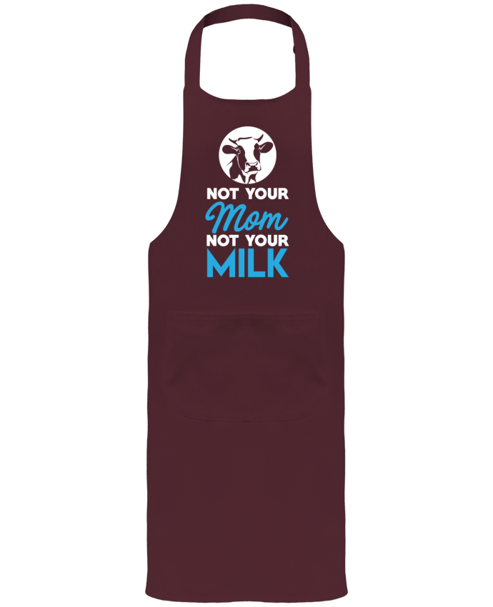 Tablier avec poches Not your mom not your milk par Bichette