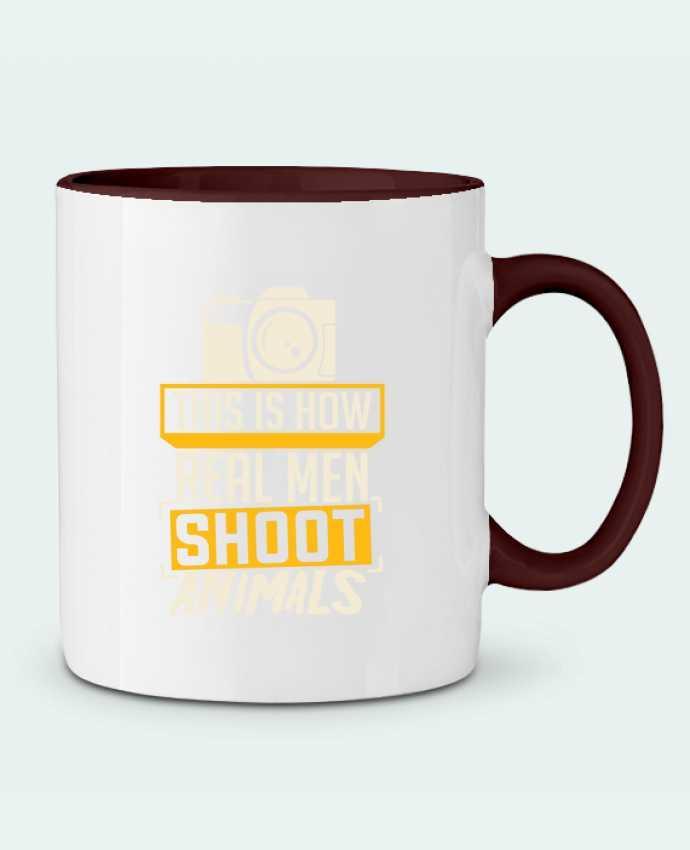 Taza Cerámica Bicolor This is how real men shoot animals Bichette