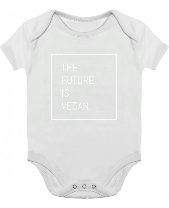 Body bébé manches contrastées The future is vegan. par Bichette