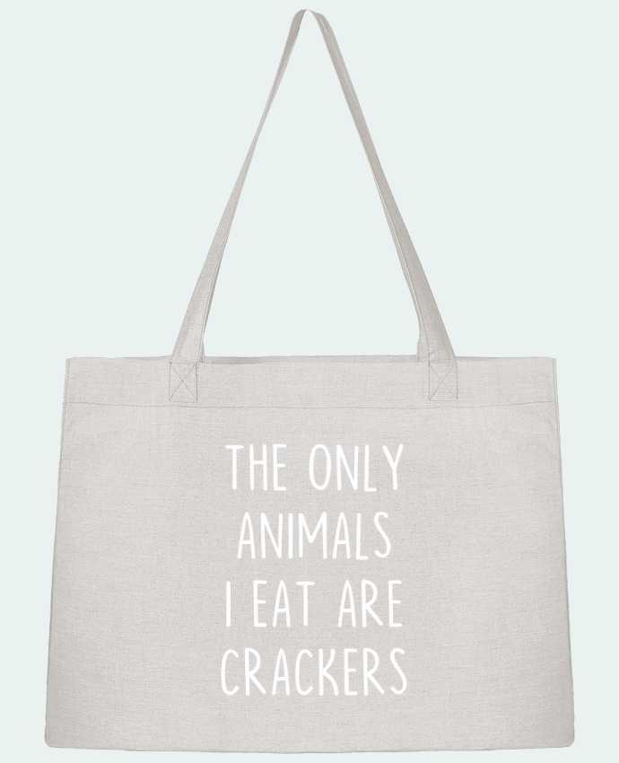 Shopping tote bag Stanley Stella The only animals I eat are crackers by Bichette