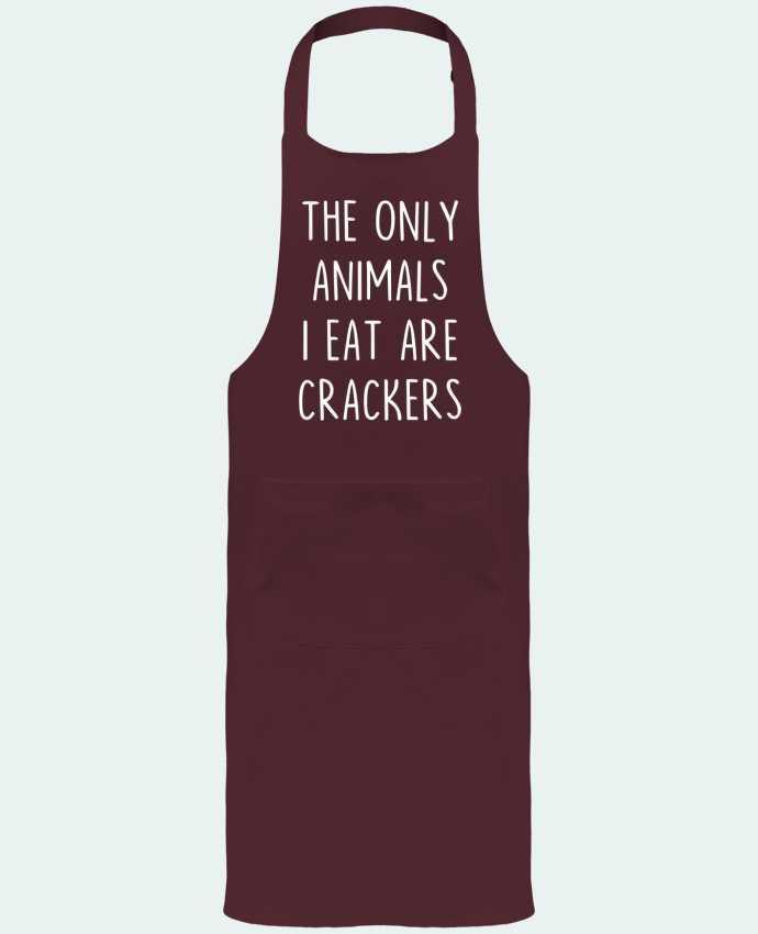 Garden or Sommelier Apron with Pocket The only animals I eat are crackers by Bichette