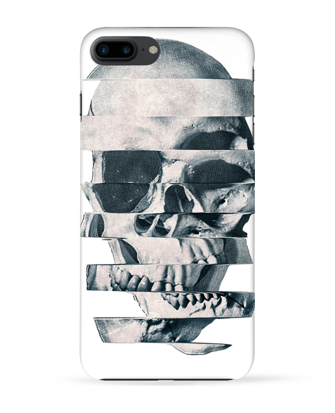 Coque iPhone 7 + Glitch Skull Mono par ali_gulec