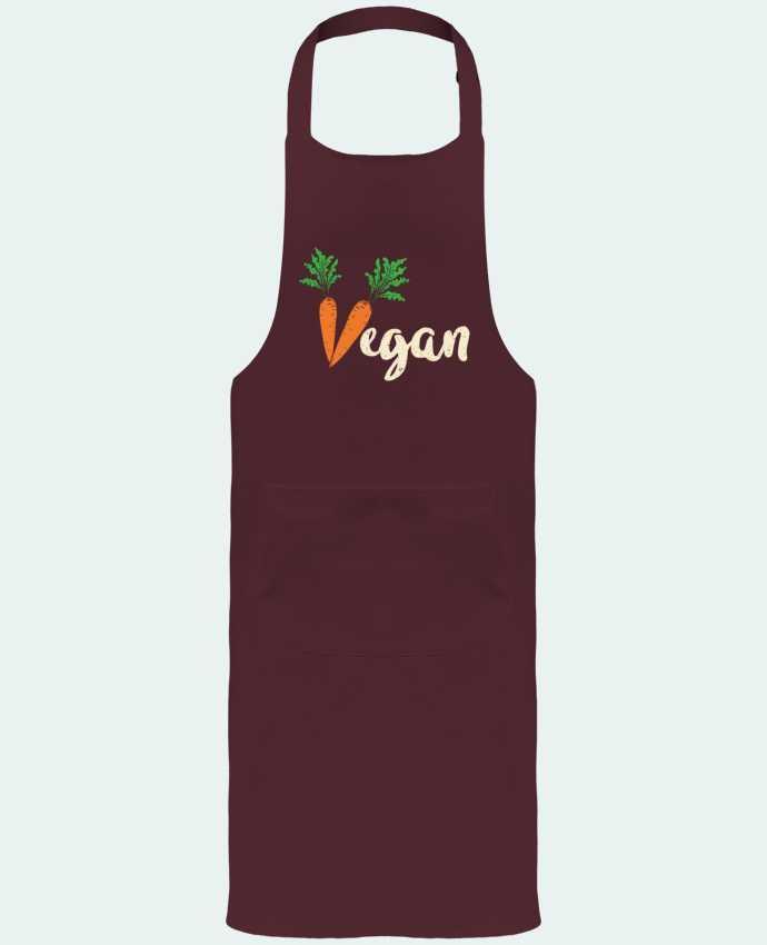 Garden or Sommelier Apron with Pocket Vegan carrot by Bichette