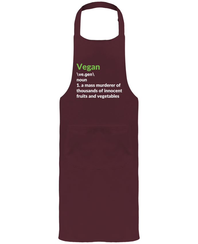 Tablier avec poches Vegan definition 2 par Bichette
