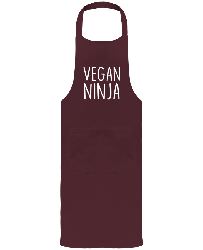 Tablier avec poches Vegan ninja par Bichette