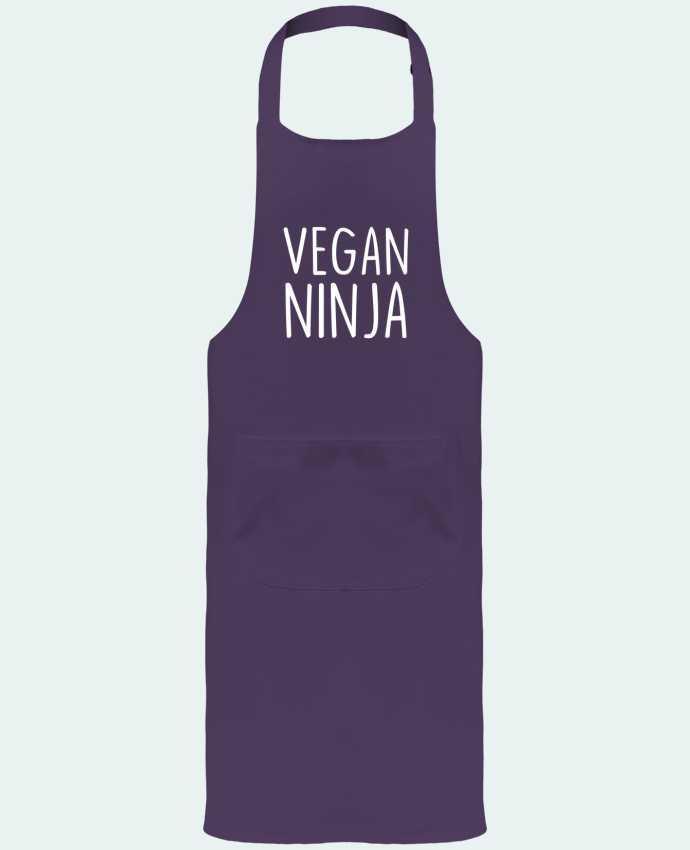 Tablier avec poches Vegan ninja par Bichette