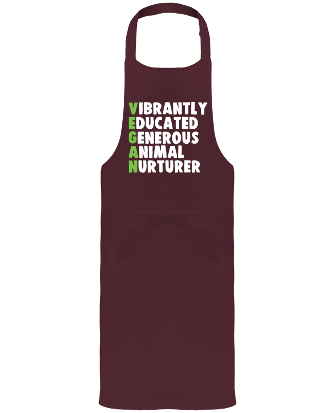 Tablier avec poches Vegan vibrantly par Bichette