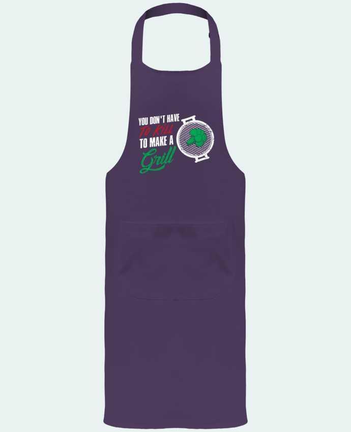 Garden or Sommelier Apron with Pocket You don't have to kill to make a grill by Bichette