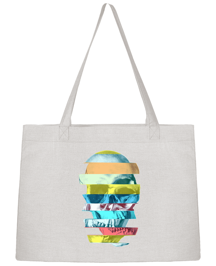 Shopping tote bag Stanley Stella Glitch Skull by ali_gulec