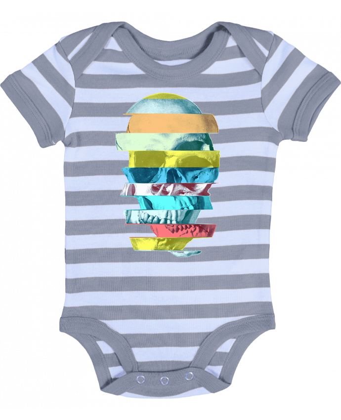 Baby Body striped Glitch Skull - ali_gulec