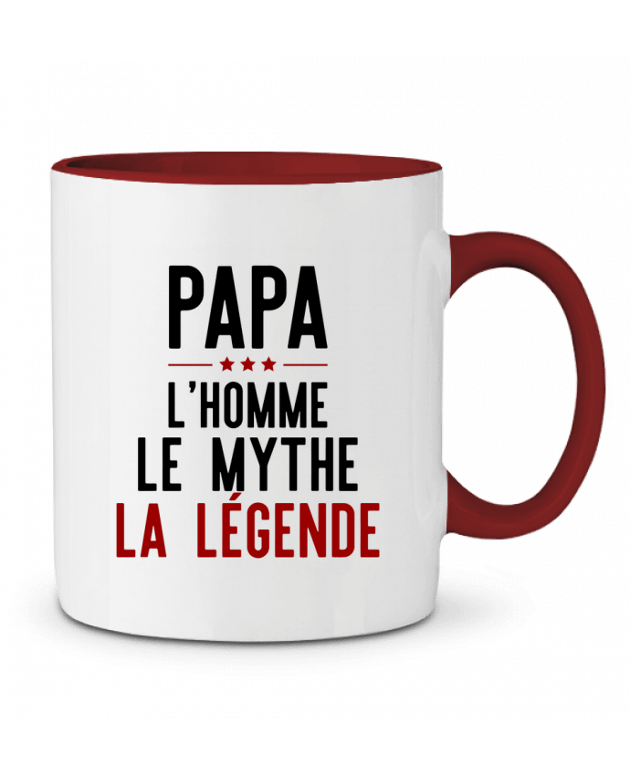 Mug bicolore Papa la légende cadeau Original t-shirt